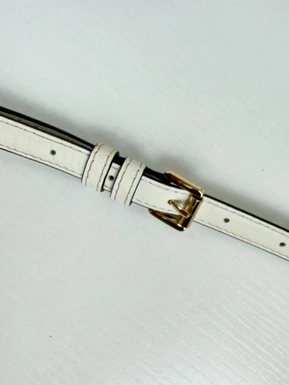 Michael Kors White Saffiano Satchel Crossbody Bag
